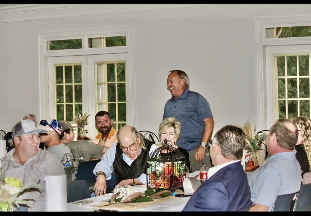 Community gathering in Leake County